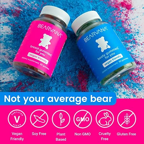 BEARVANA™ Pack Curvas Naturales – Breast Gummies & Booty Gummies (2 frascos x 60 gomitas c/u)