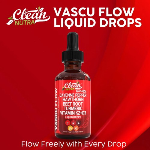 Vascu Glow – Suplemento Líquido Natural para la Salud Cardiovascular y la Circulación (Frasco de 50 ml)
