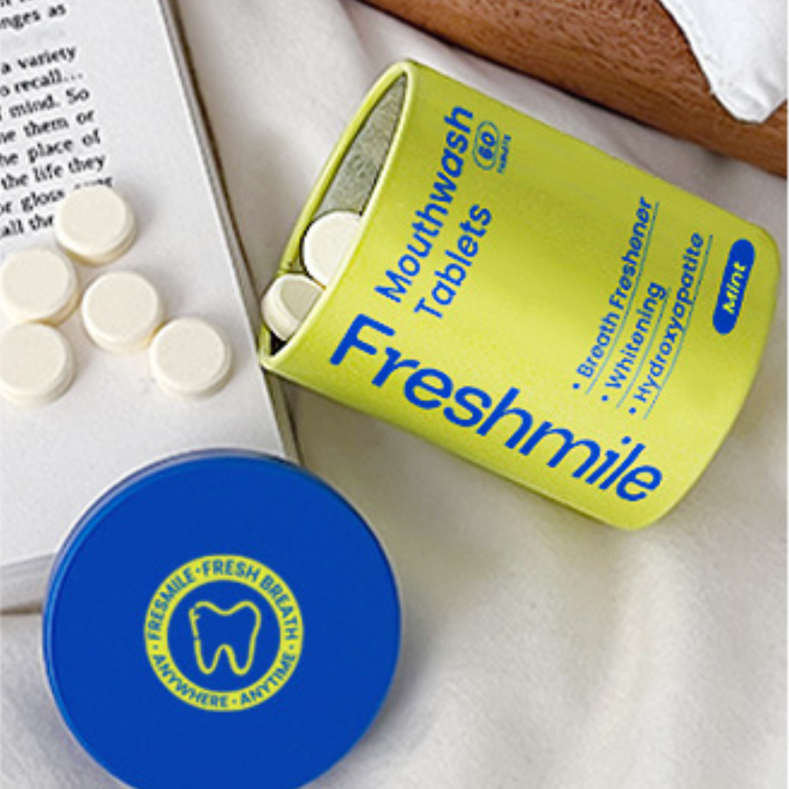 Pastillas Enjuague Bucal FRESHMILE x60 Pastillas
