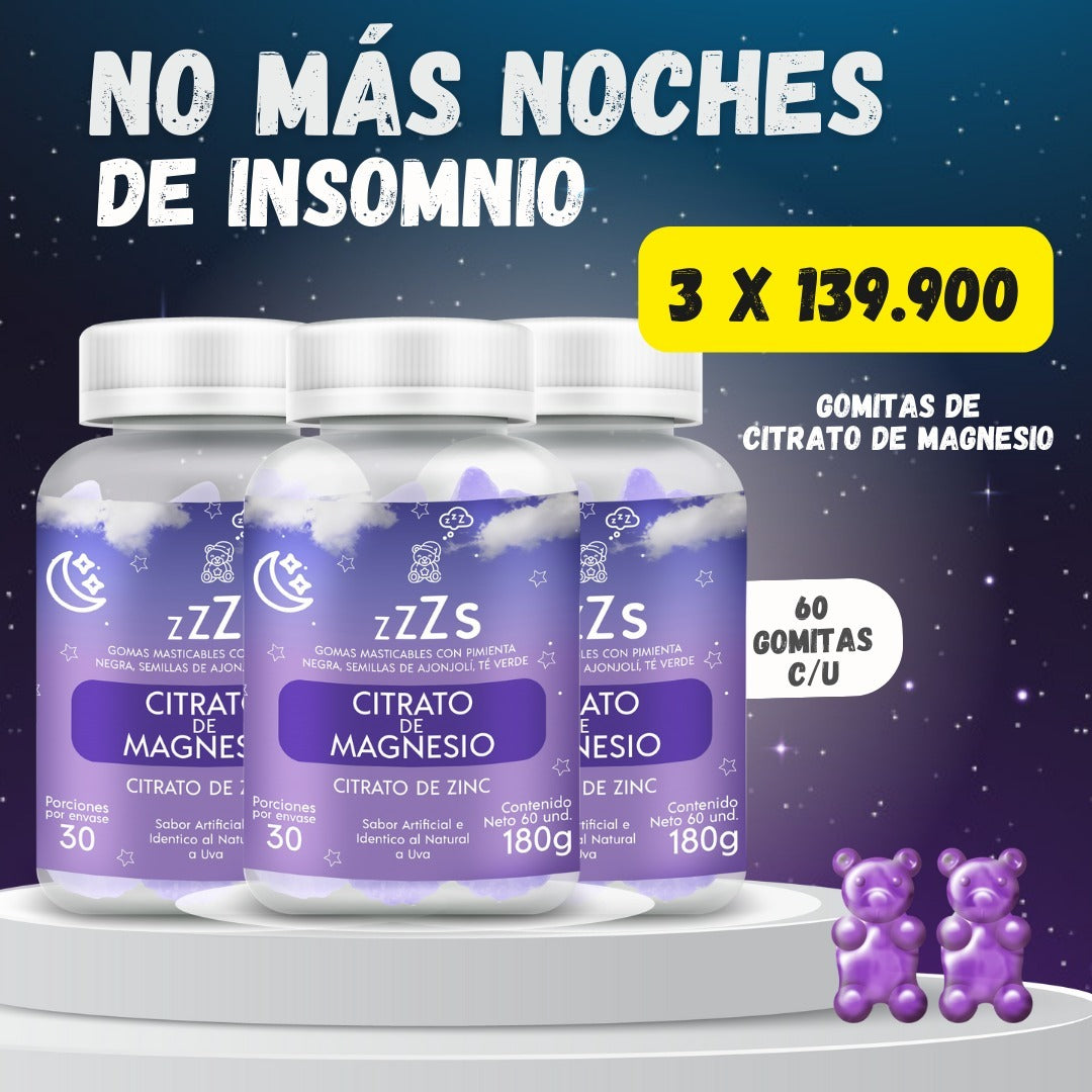CITRATO DE MAGNESIO EN GOMITAS X 60 UNDS